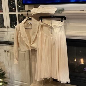 NWOT The Bright Side cropped western jacket bandeau skirt set, excellent